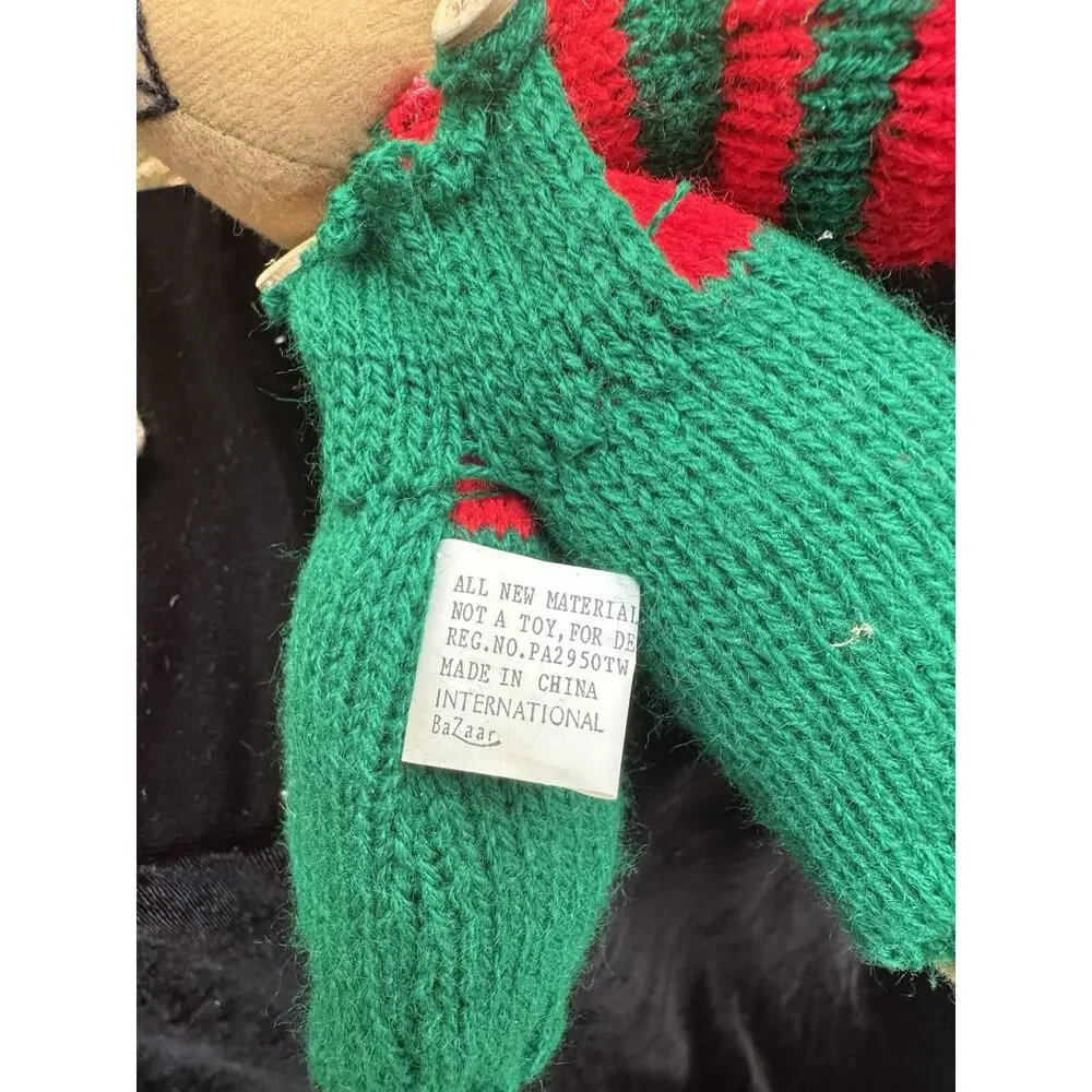 Vintage 1980’s International Bazaar Christmas Bear Deer Ornaments -S64